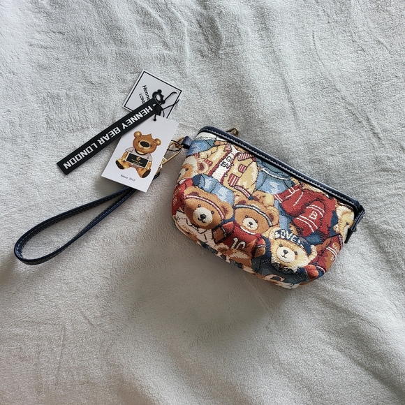Teddy Bear Wristlet Clutch - Multicolor - Picture 1 of 8